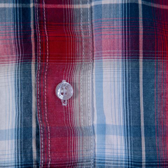 Roper Short Sleeve Plaid Button Up Mens Size L - Picture 4 of 10